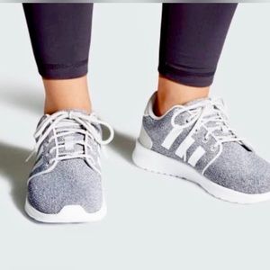 Women’s ADIDAS Neo Cloudfoam Qt
Racer Running Shoes Gray & White Size 8